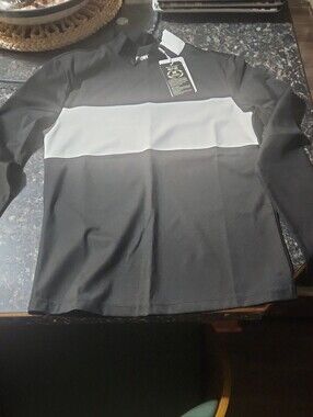 Women's Black with White Golf Shirt